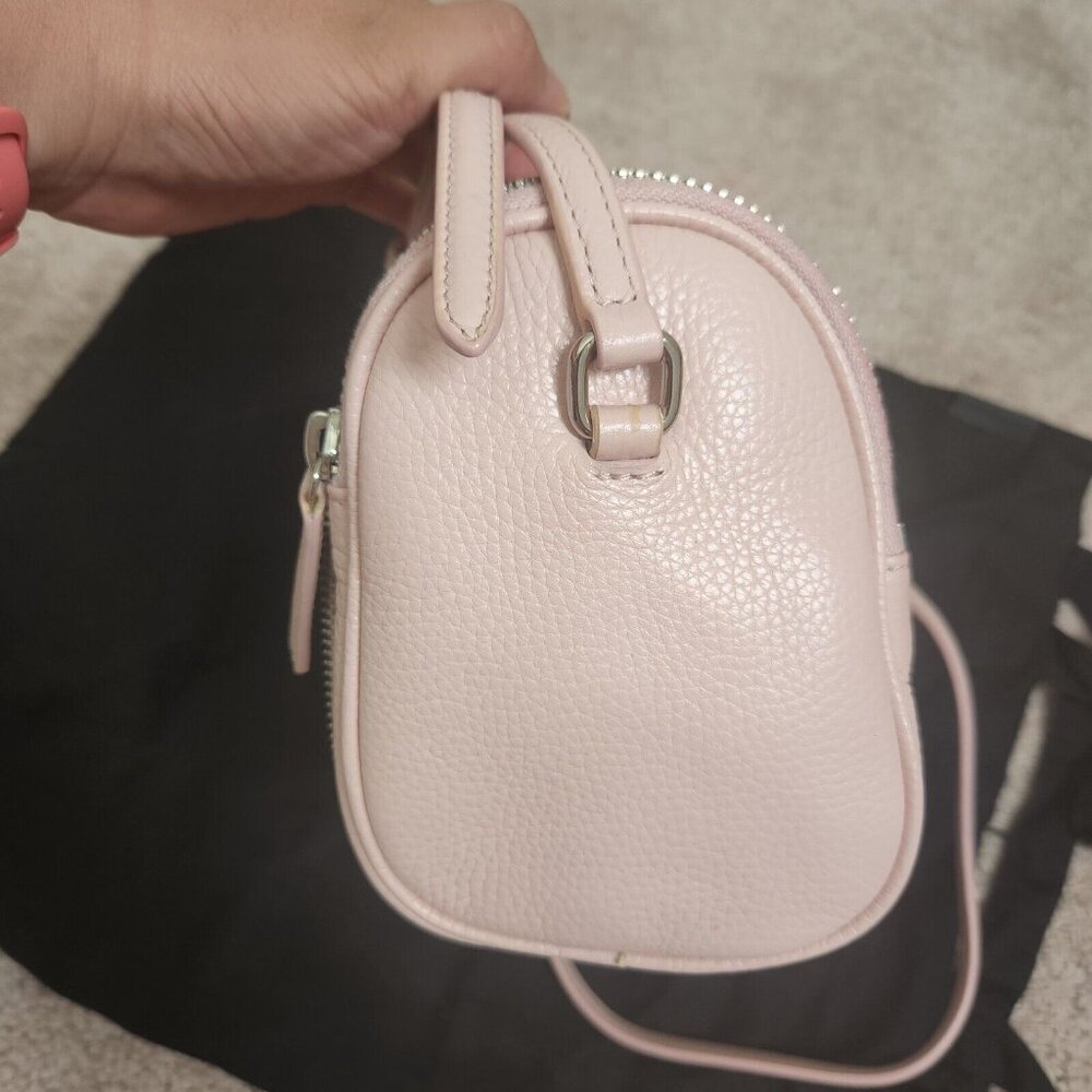 Kara Pebbled Leather Pink two-way wear crossbody bag - Picture 6 of 16